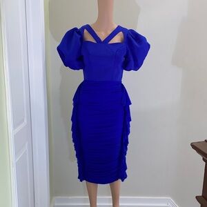 Elegant Blue Women's Dress